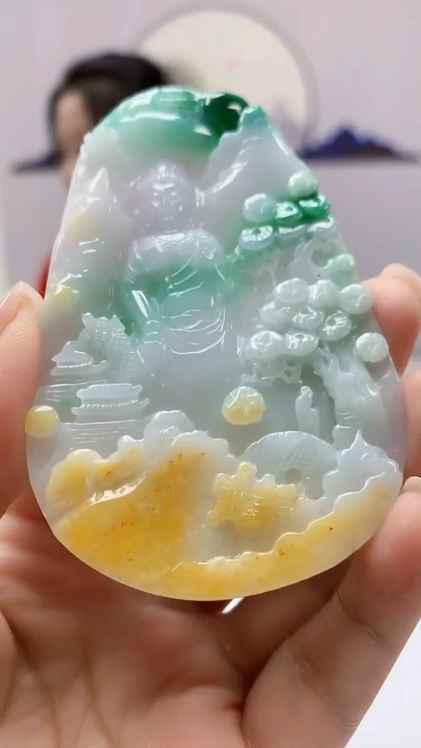 【闪购商品】定制翡翠未镶嵌4902ms-毛货126观音