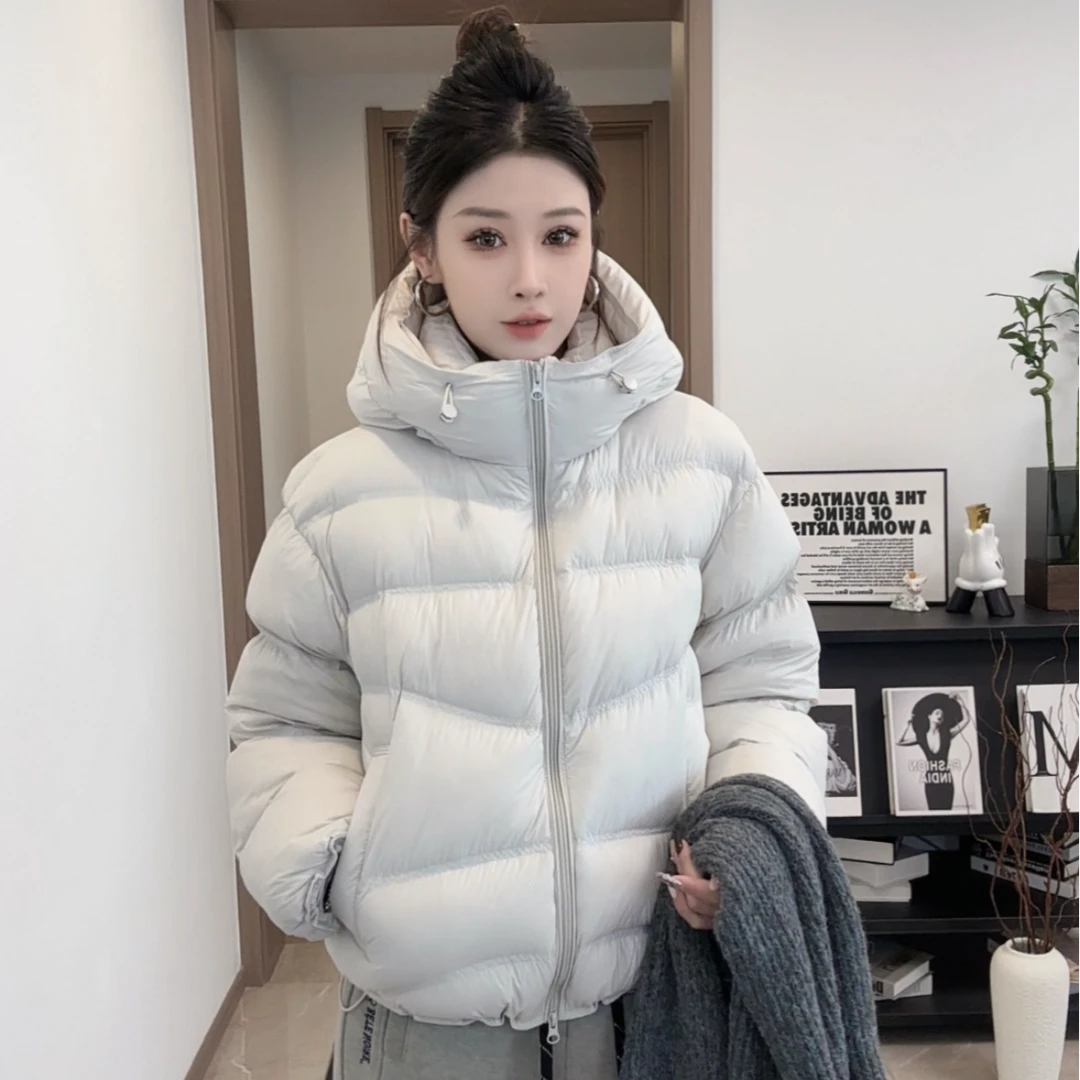 可溯源【绒子含量95%白鸭绒】新款时尚百搭连帽同款羽绒服8889