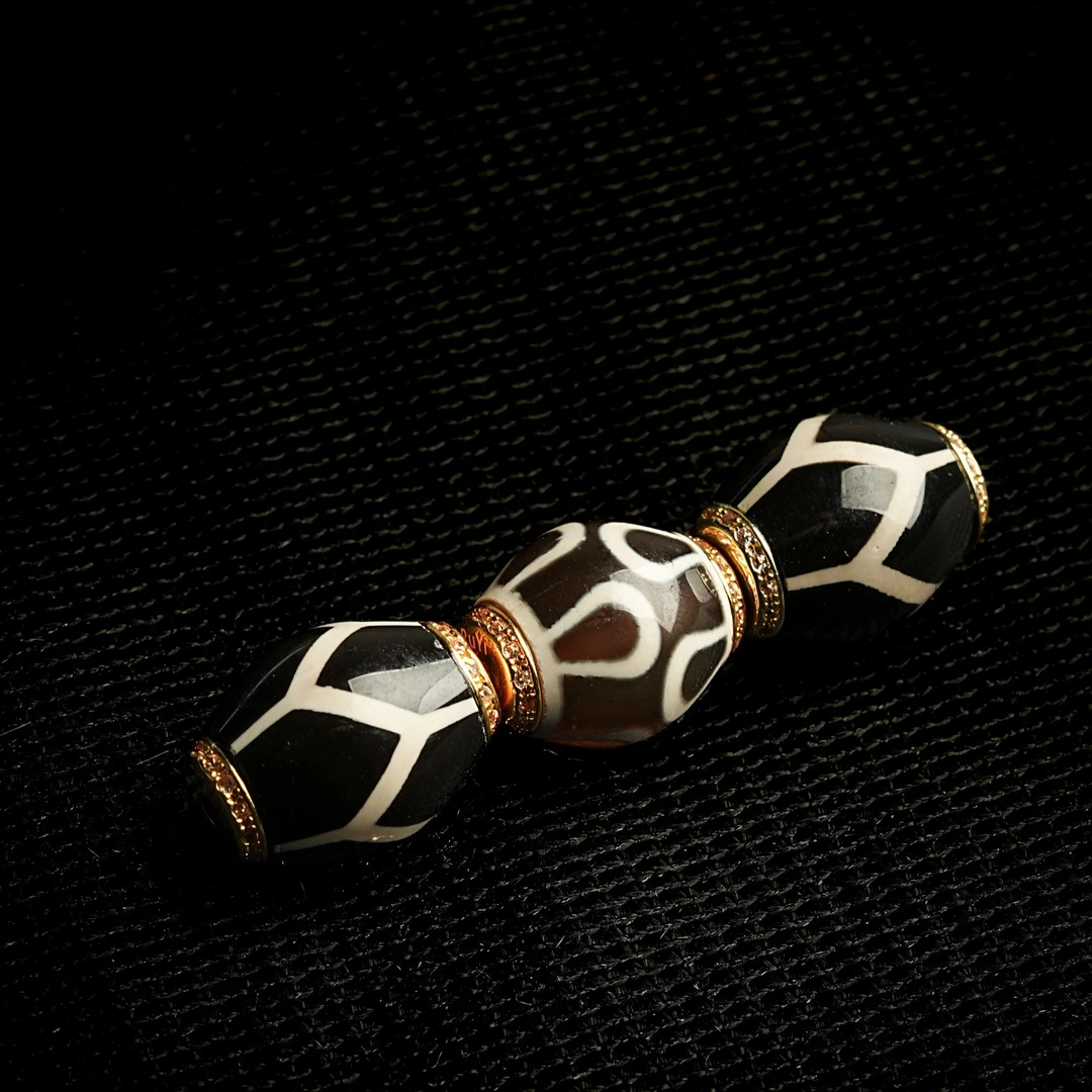 【子曰造物●天传】镀金寿珠/剁珠/虎牙/一线药师台珠工艺做旧玛瑙珠