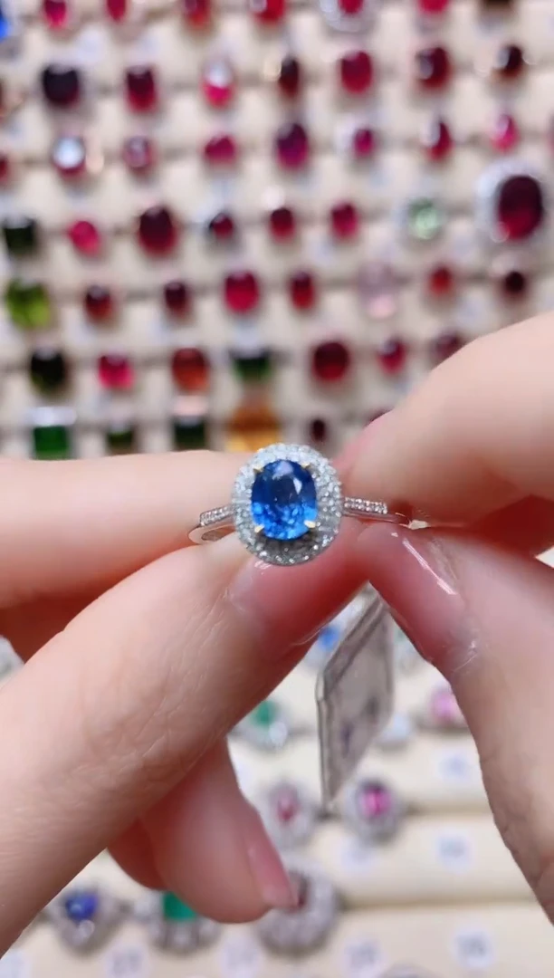 【闪购商品】蓝宝石18K金戒指18K金镶嵌1