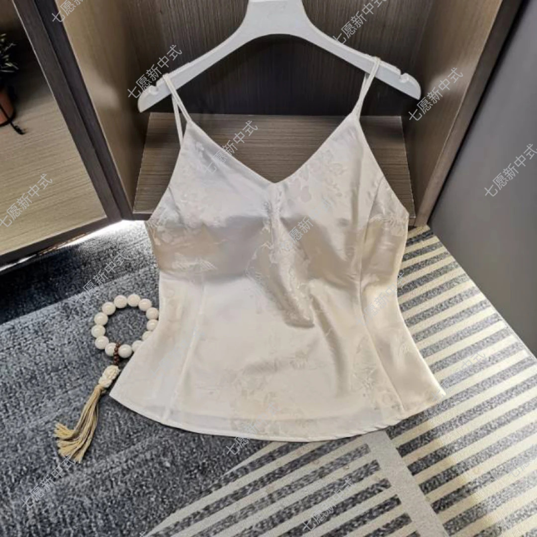 【女神专属】新中式国风性感女神打底吊带纯色唯美女神气质0177