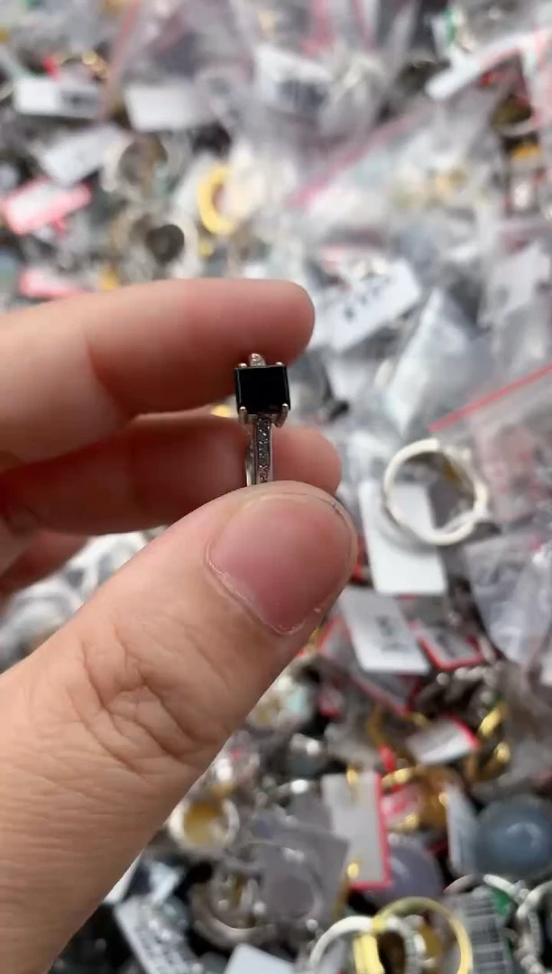 银S925镶嵌戒指翡翠222   9