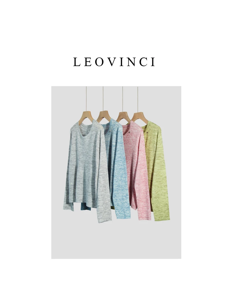 【霓纱未央】云朵般蓬松触感色彩纯粹春季亚麻针织衫79-52059