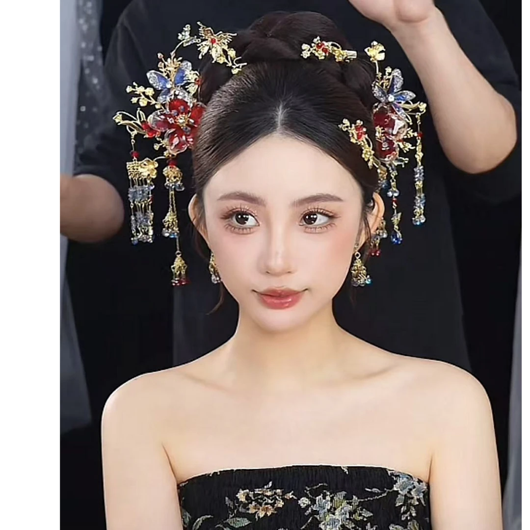 合金婚庆饰品 2025新款中式新娘头饰百搭精美爆款306