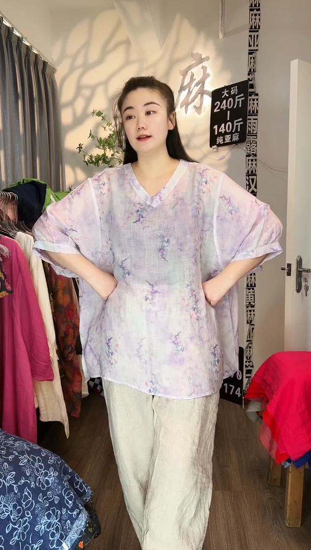 亚麻汉麻苎麻大码女装。