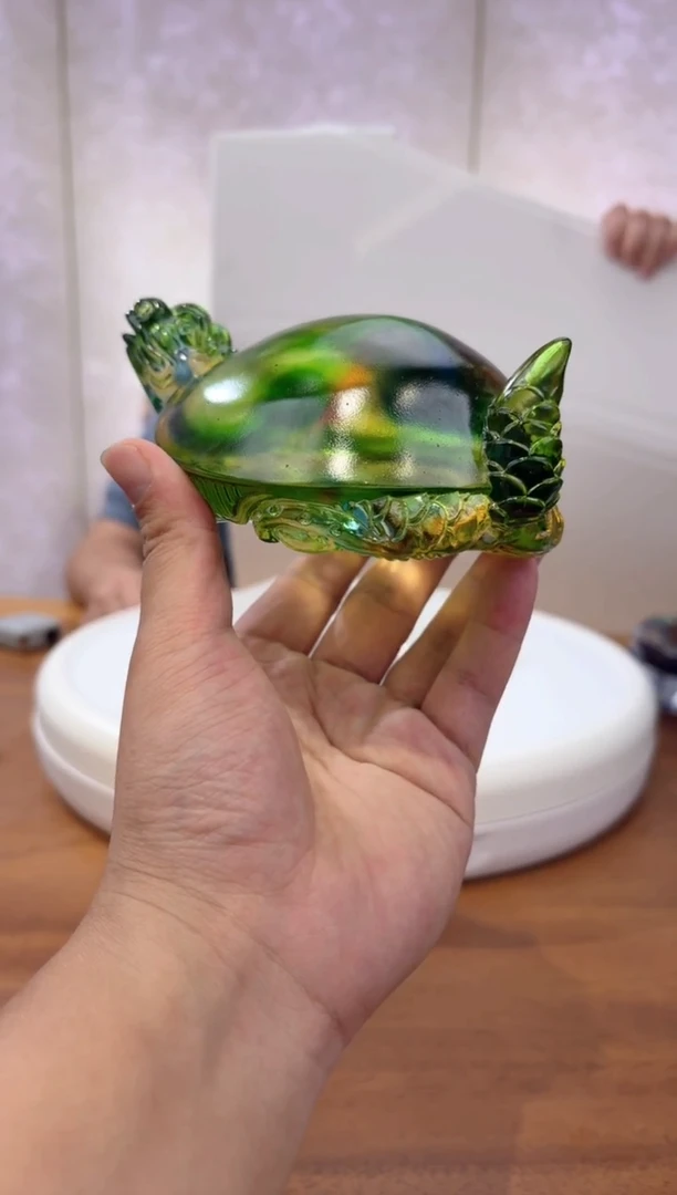 摆件绿色福寿龙龟艺术摆件