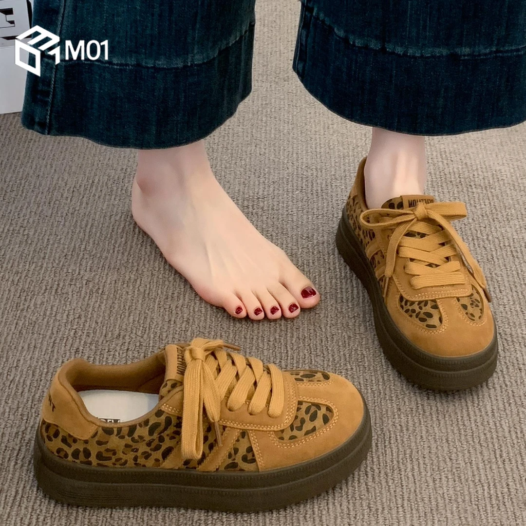 M01厚底板鞋女款2025新款秋冬季德训鞋增高经典运动休闲鞋子女鞋