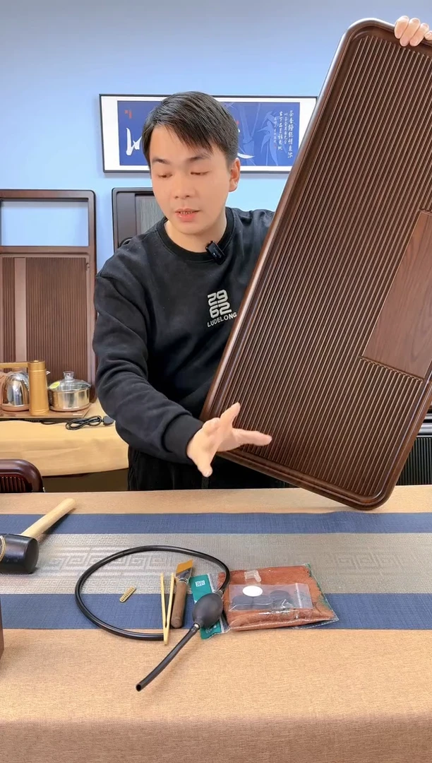 【闪购商品】凌龙黄色款式茶盘90*43*4