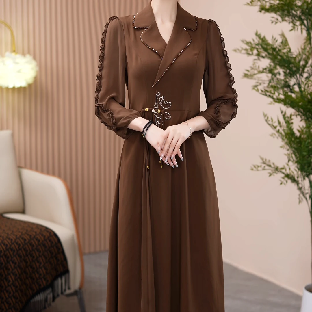 【芊霓女装】3035春季穿搭新款连衣裙收腰显气质