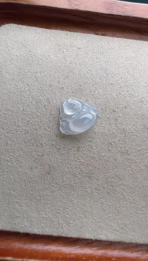 未镶嵌定制翡翠白冰佛公