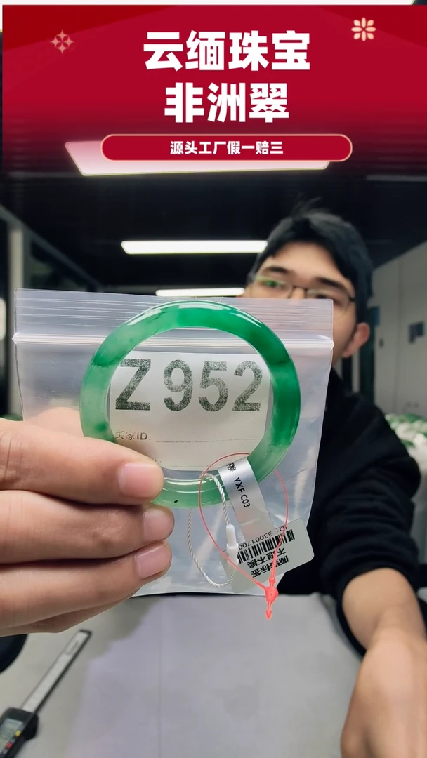 未镶嵌手镯石英质玉（非洲翠）52圈口Z952