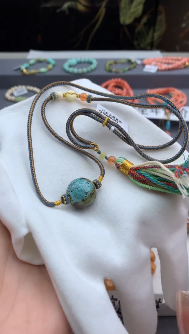 未镶嵌绿松石手串洋.x136