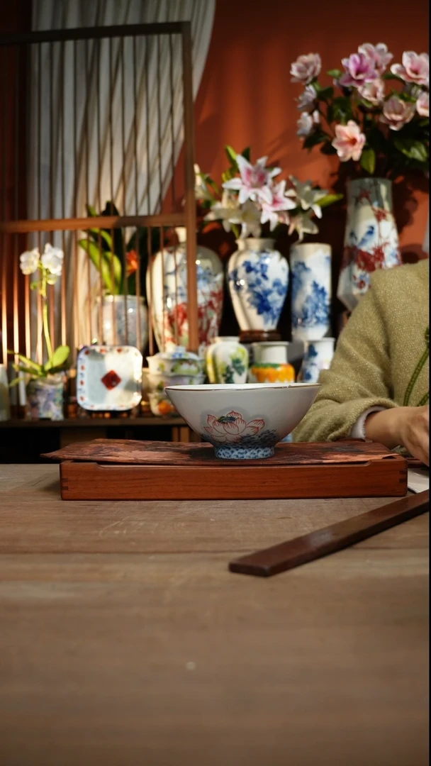 当代景德镇设计师釉下手绘陶瓷花瓶