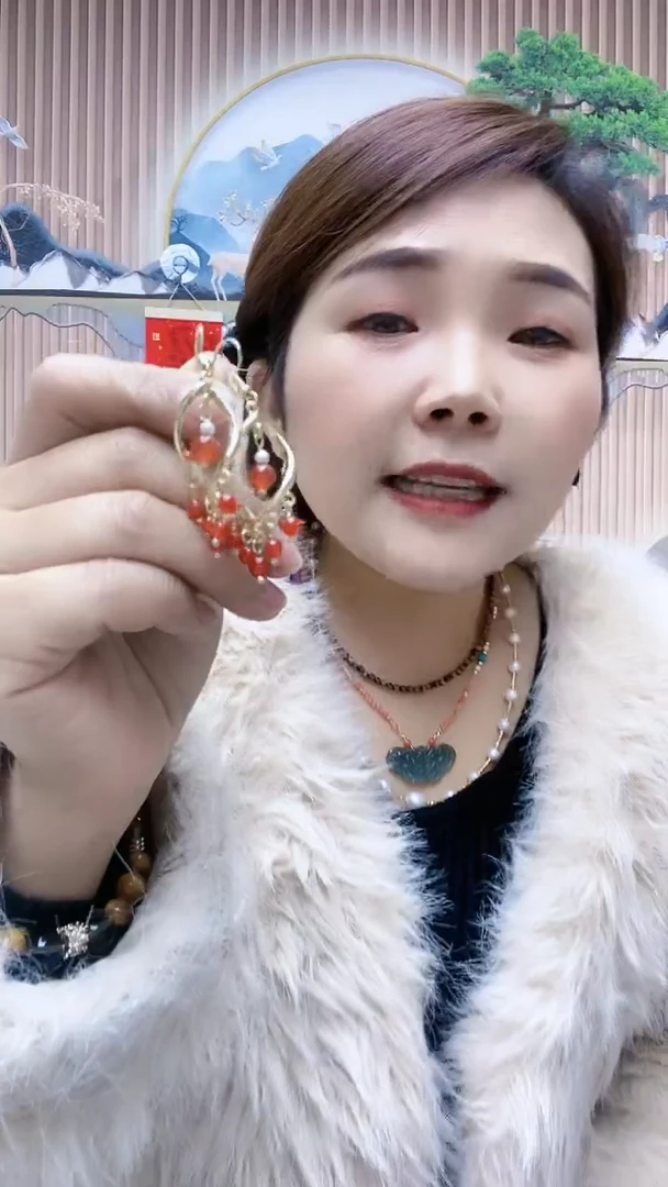 【闪购商品】玛瑙/玉髓耳钉未镶嵌A14