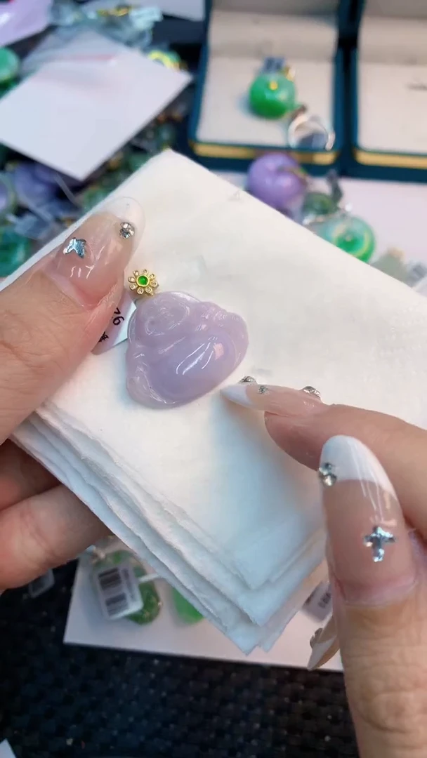 翡翠未镶嵌吊坠(不含链)1