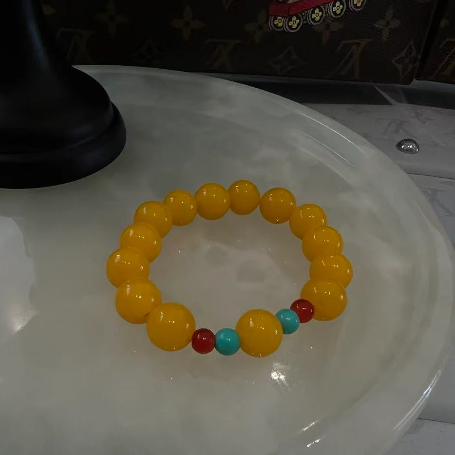 琉璃手链 STAR ENERGY 大吉大利 黄色珠珠手串