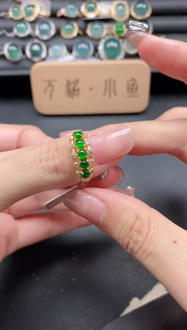 翡翠戒指银S925镶嵌51511