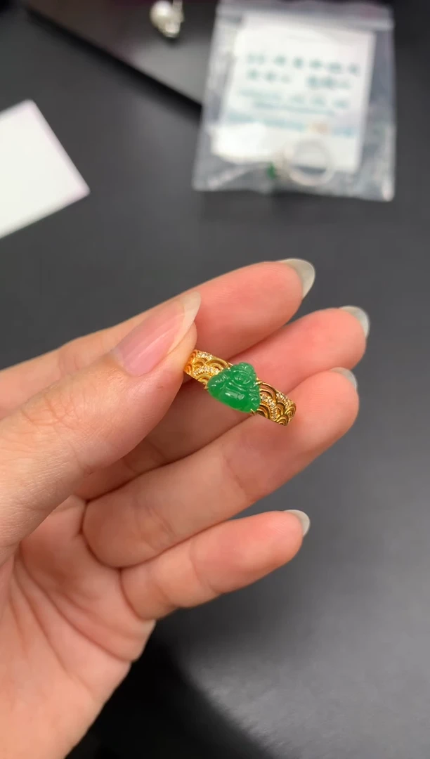 定制翡翠18K金镶嵌模式推广期48小时鉴赏期