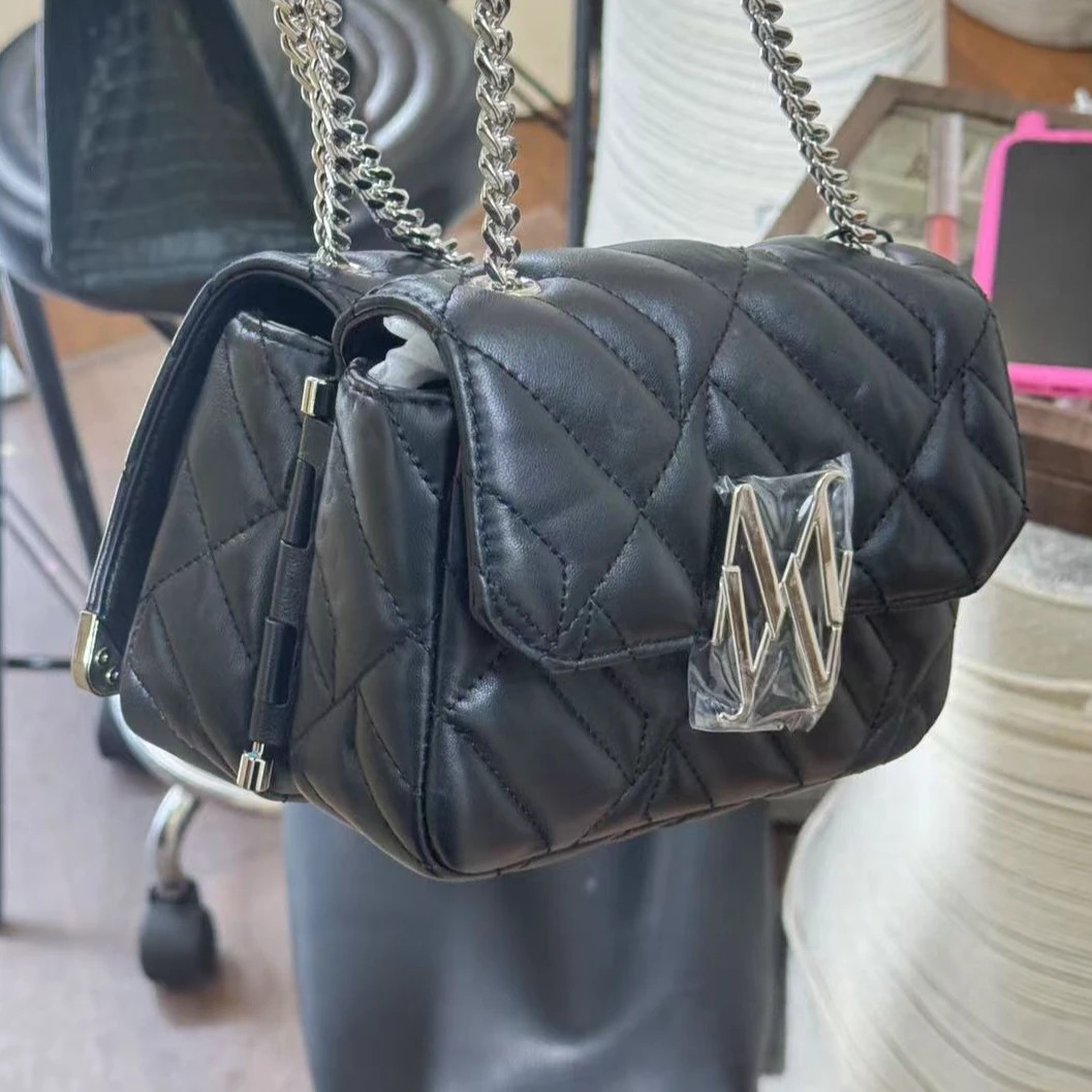 Marisfrolg/玛丝菲尔黑色百搭单肩包时尚女士斜挎包A2BW45185