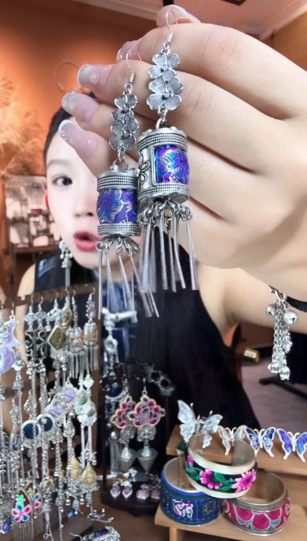 刺绣纯手工民族风耳环