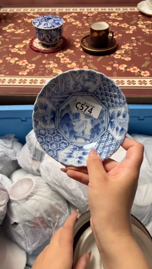 瓷片兰*瓷器瓷器C574