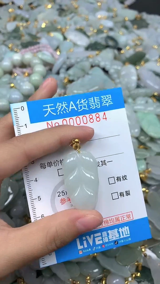 颈饰未镶嵌翡翠净货挂件-0884