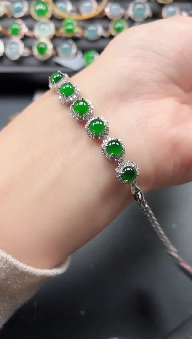 银S925镶嵌戒指翡翠111