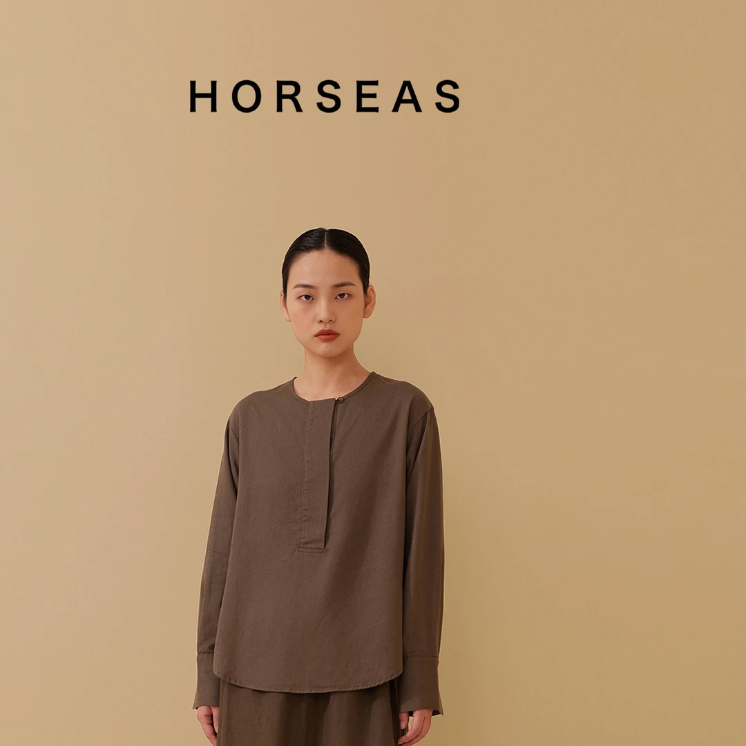 汉麻莱赛尔宽松高端透气秋冬款设计感上衣
