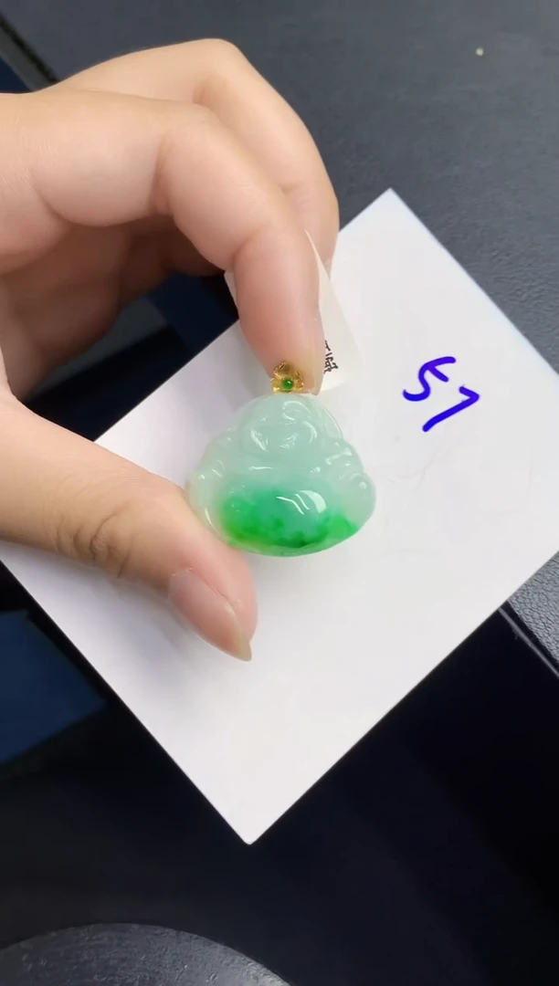 翡翠18K金镶嵌颈饰00000000000