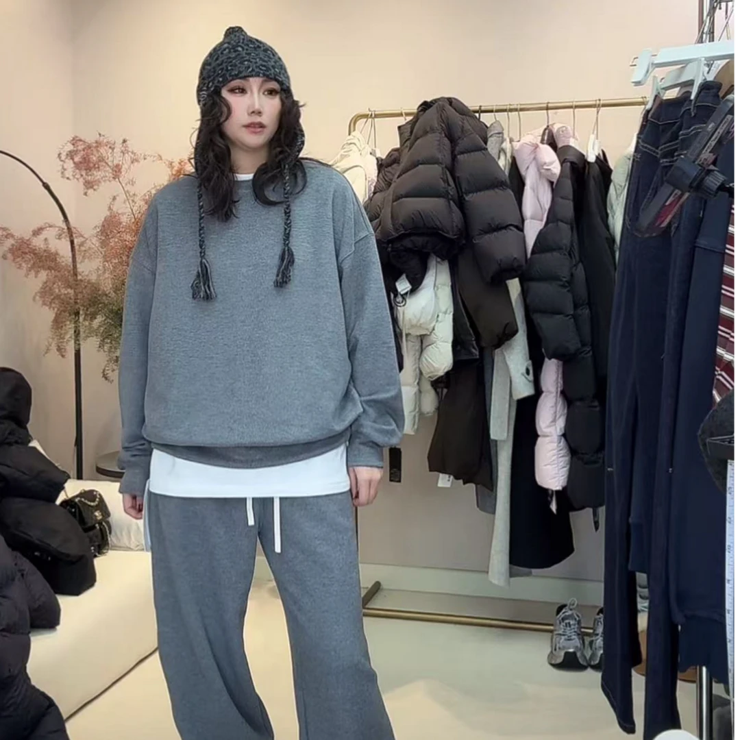 【G格专属】纯色休闲宽松卫衣套装