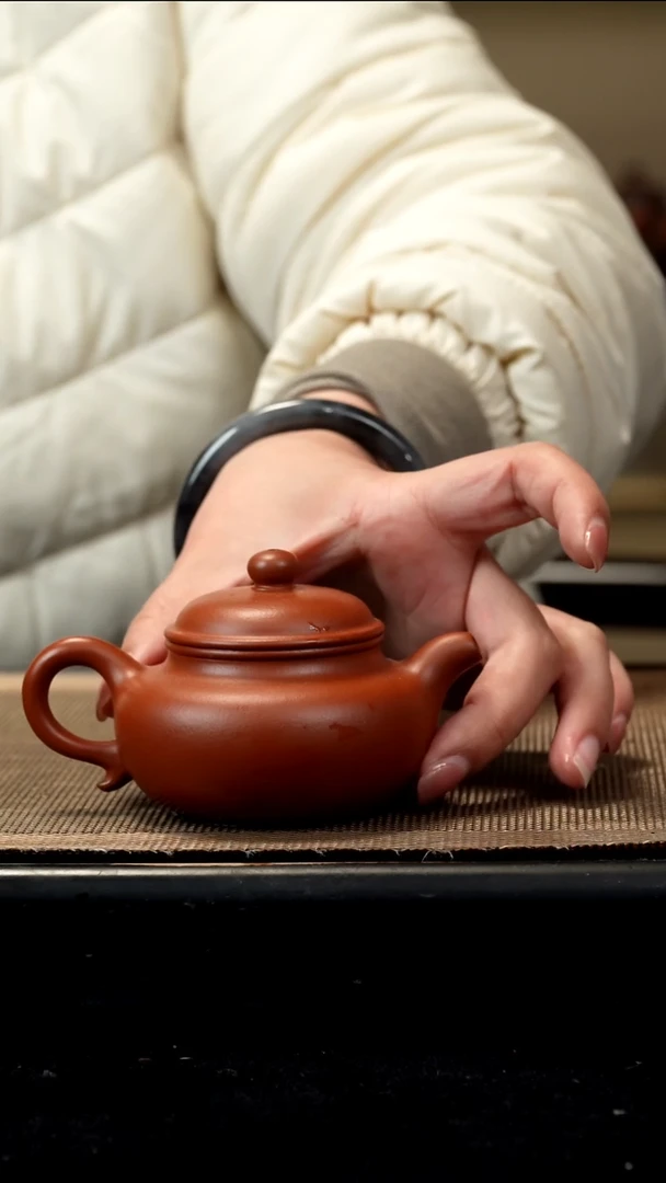 紫砂茶盏朱泥仿古115CC