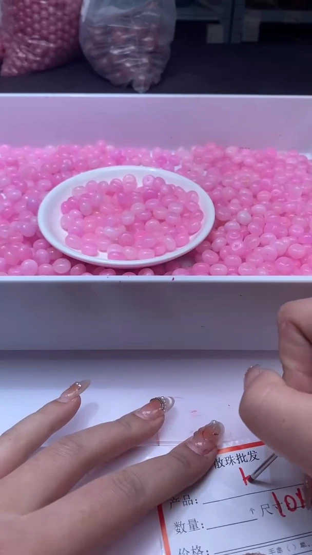 颈饰未镶嵌石英质玉a042红纹算盘10*6mm*10颗