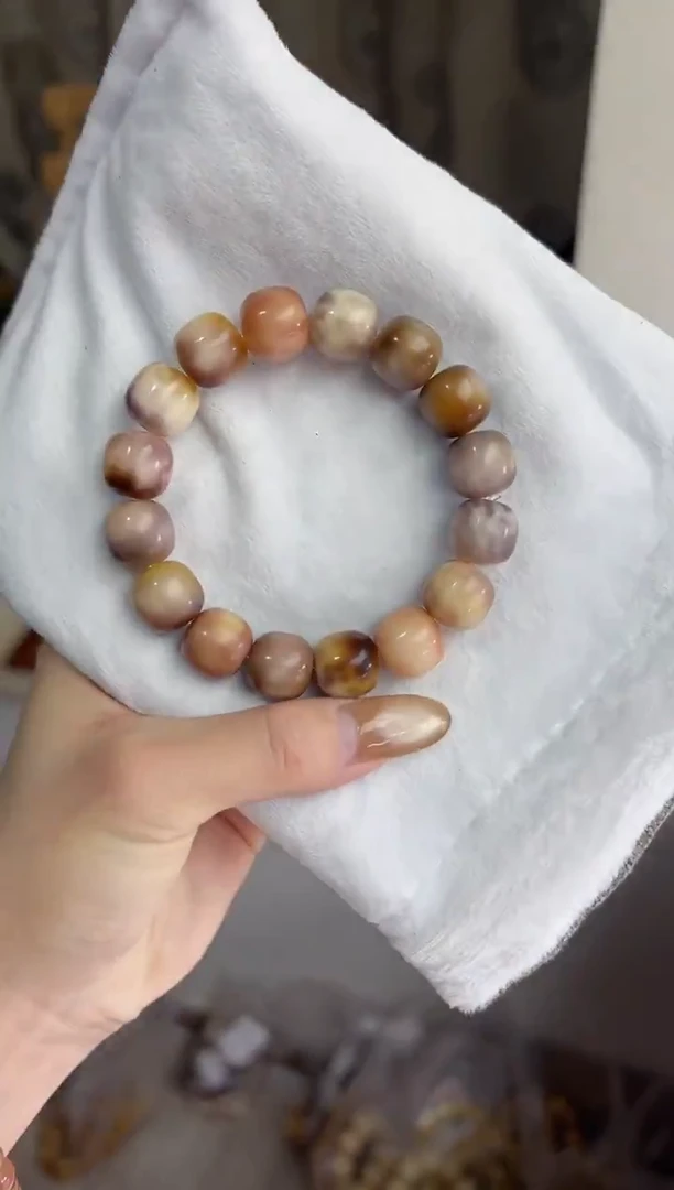 手串菩提根/象牙果沐p20紫美人干磨桶珠13*14mm手串