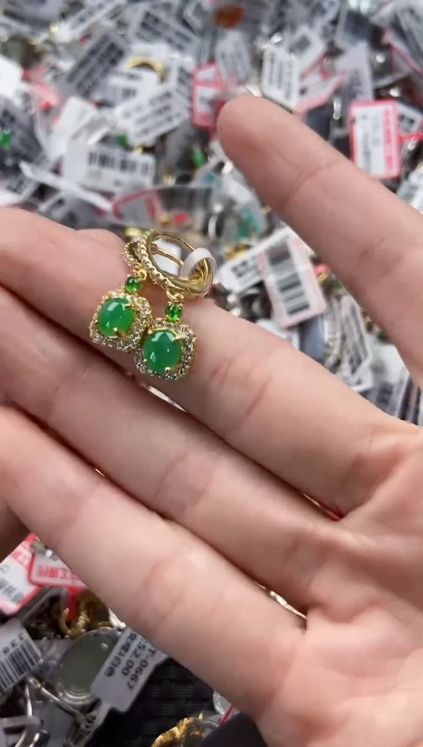 银S925镶嵌戒指翡翠9999----4