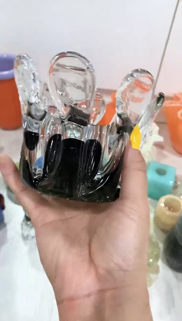 慕忆家手作琉璃花瓶瑕