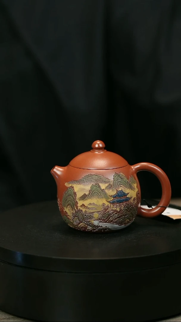 茶壶紫砂辉*汉H2205赵翠红彩绘龙蛋
