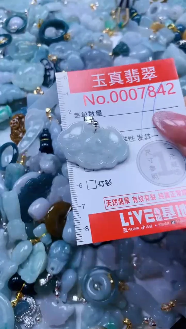 翡翠未镶嵌吊坠(不含链)7842