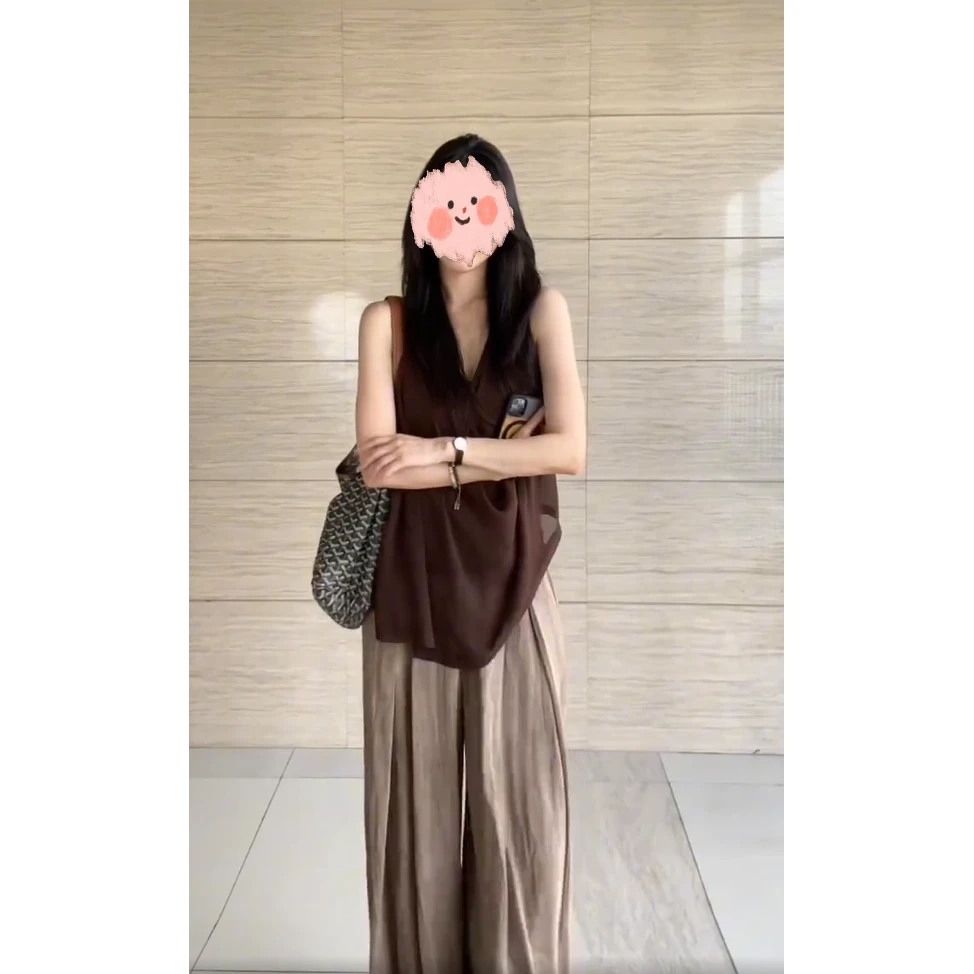 夏季套装女2025新款纯欲辣妹宽松吊带上衣五一穿搭休闲裤子一整套