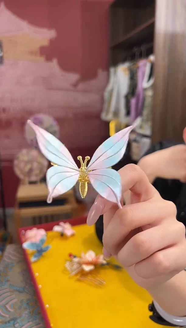 【闪购商品】刺绣非遗绒花（发饰）