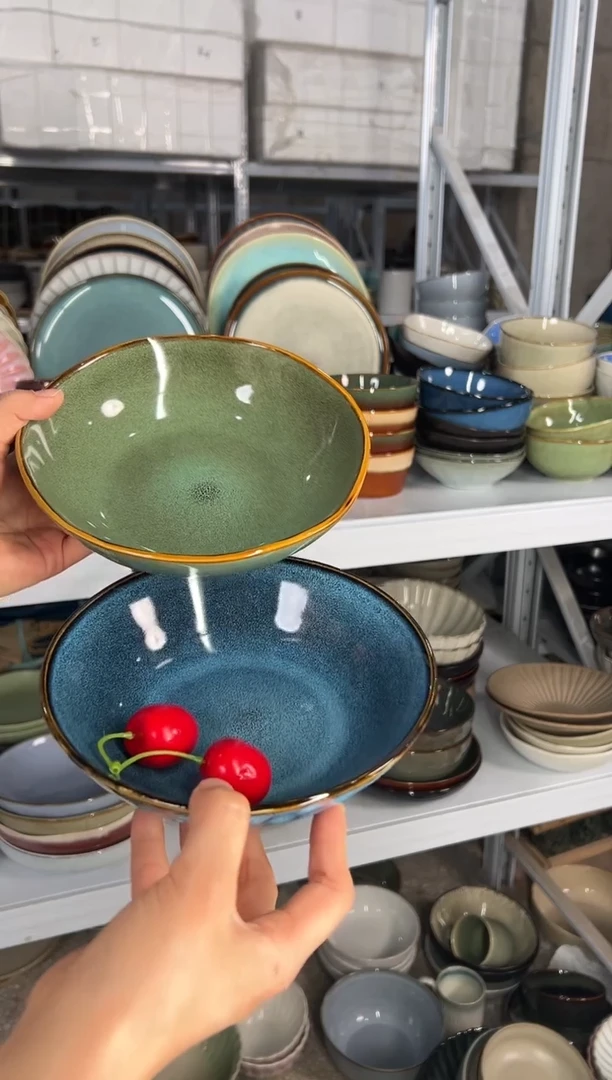 陶瓷外贸尾货瑕疵满20包邮X2 菜碗组合