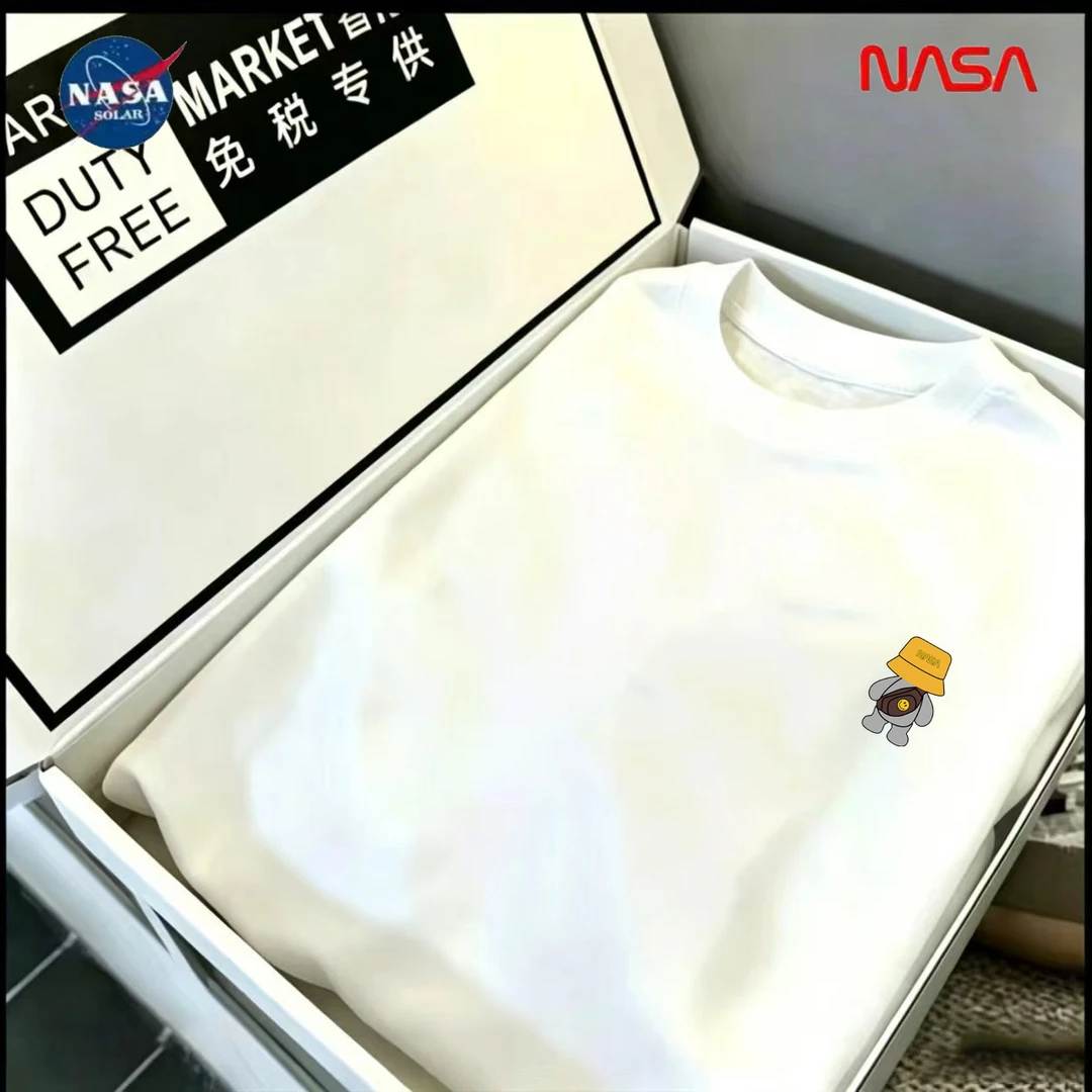 NASA联名纯棉夏季圆领短袖T恤微宽松时尚男女同款休闲百搭78
