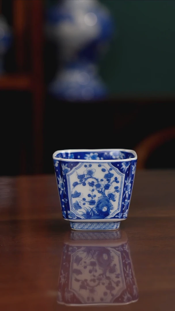 晓月窑青花梅兰竹菊