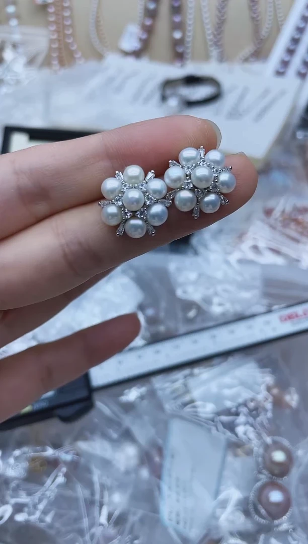 未镶嵌耳饰淡水珍珠耳钉多样性发其一