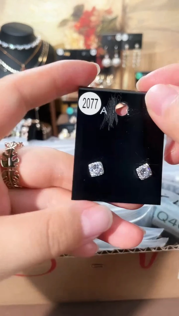 合金925银锆石豆2077