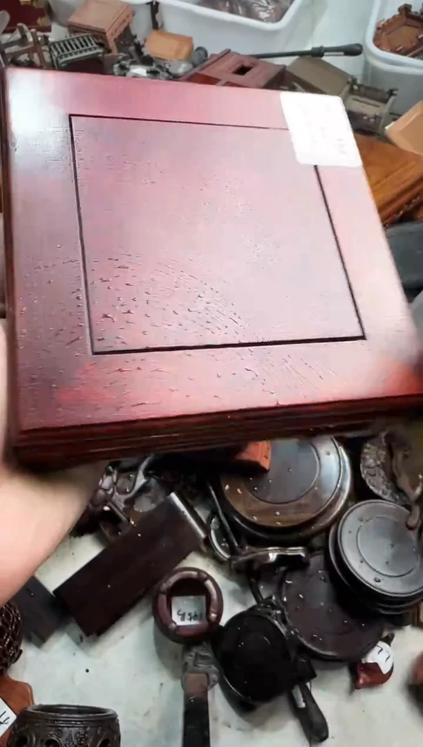 木154红酸枝明式正方瑕疵处理