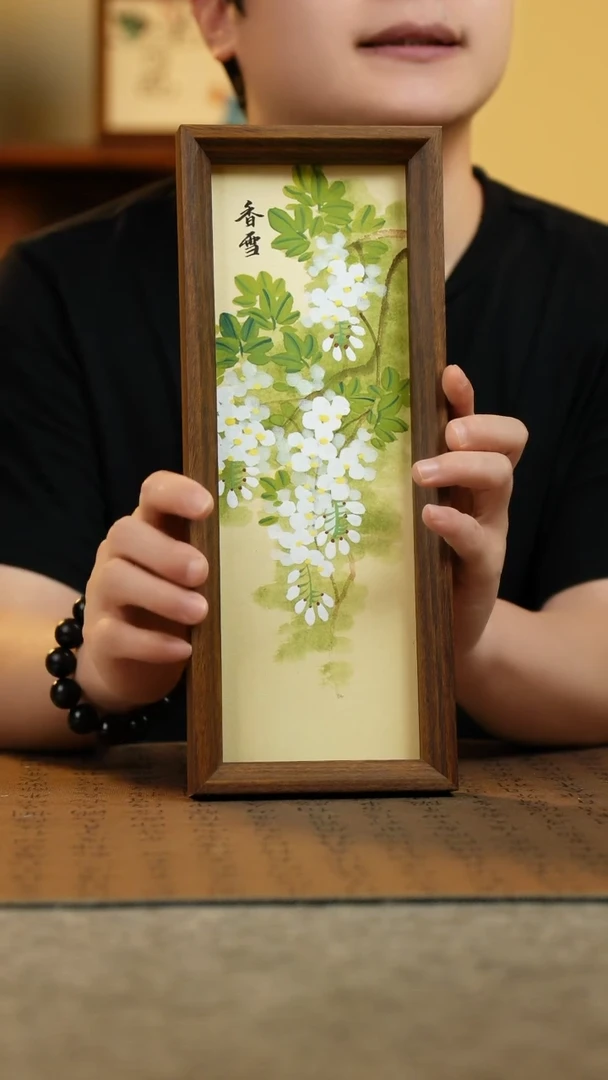 国画12.5*31.5纯手绘国风国画摆台