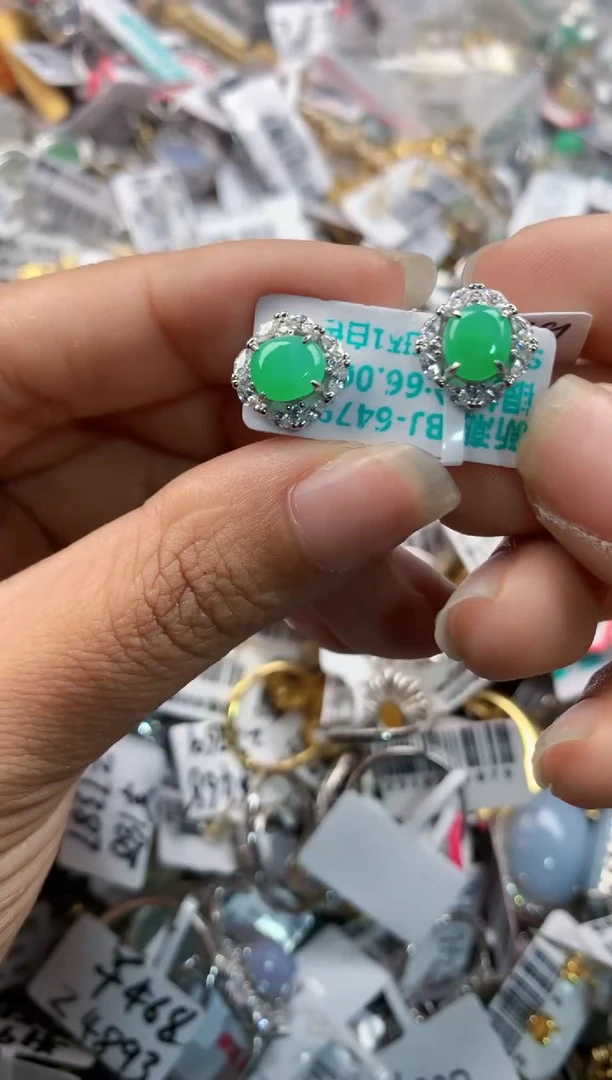 银S925镶嵌戒指翡翠8888      7