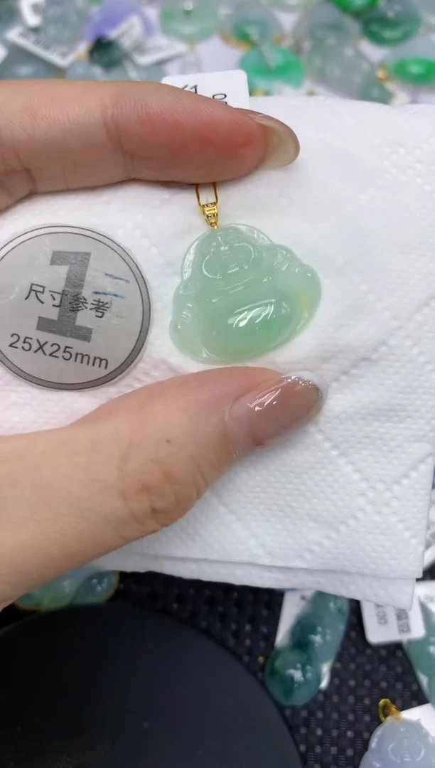 颈饰18K金镶嵌翡翠1111111