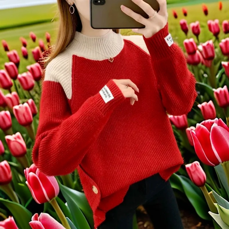 针织提花毛衣   不是主图款