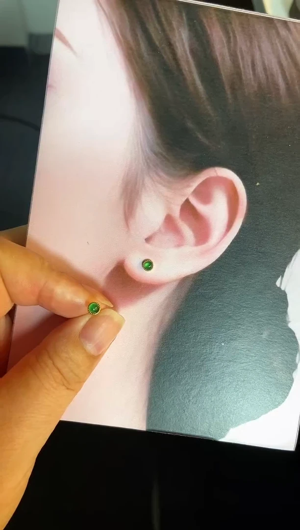 吊坠(不含链)银S925镶嵌翡翠1